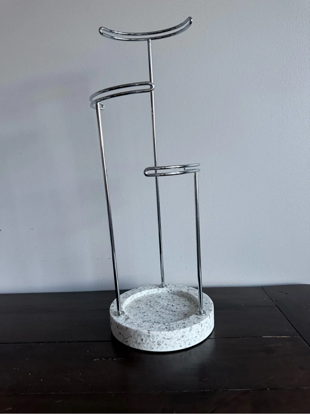 Umbra Terrazzo Bathroom Vanity Organizer Hair Dryer Holder Styling Tool Stand